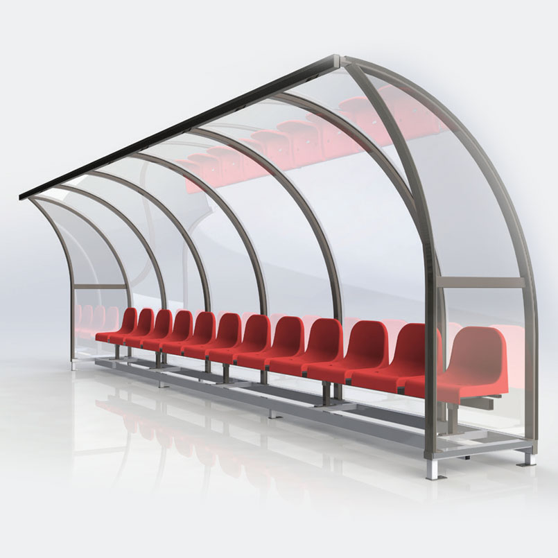 Professional team shelter and bench